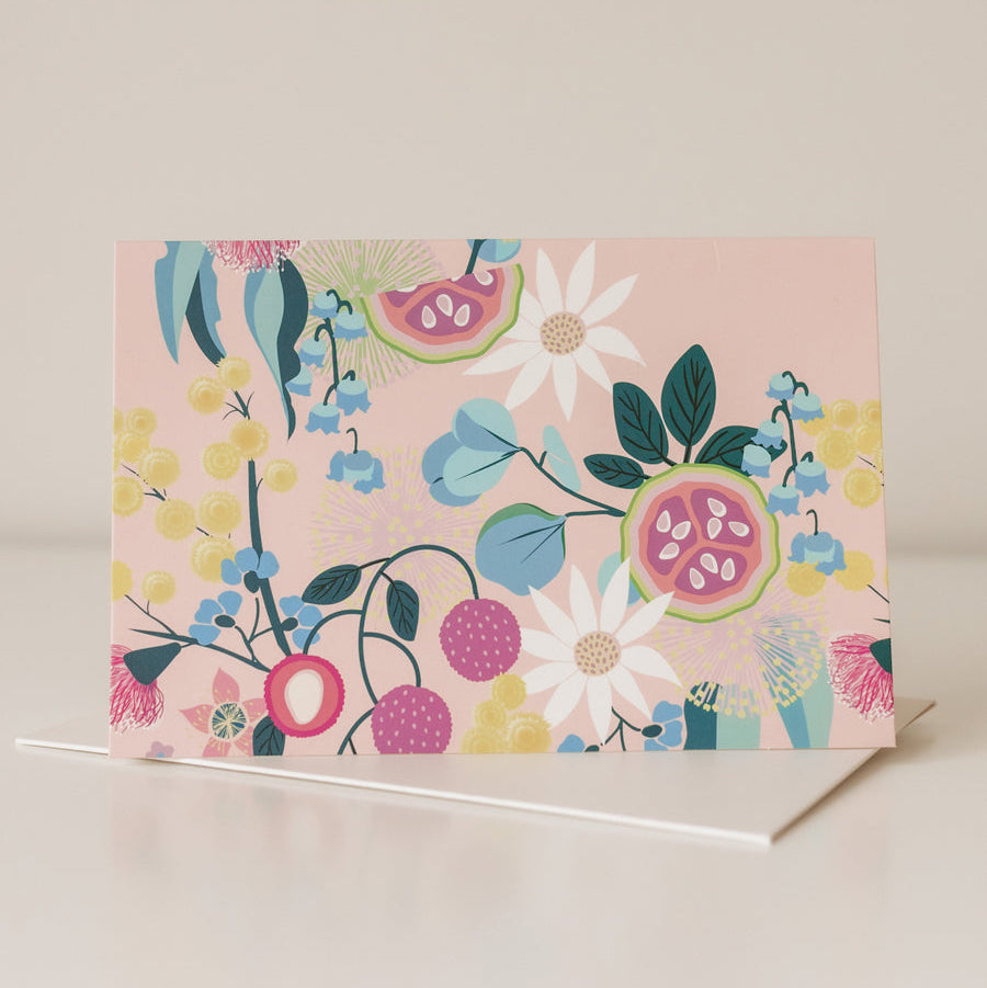 Greeting Card - Pink Florals